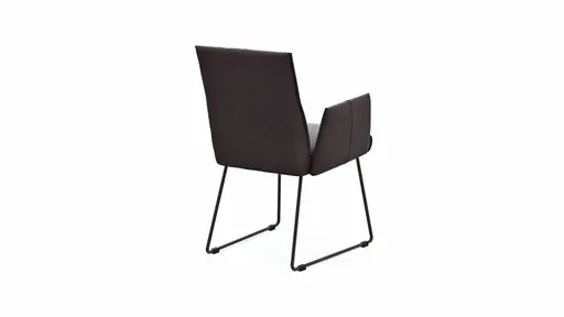 Armlehnstuhl Dinner - Stoff, Mocca