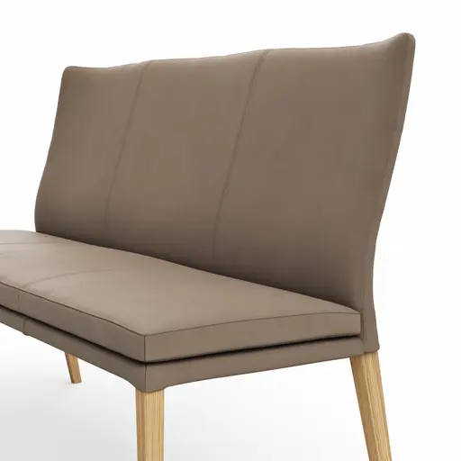 Polsterbank Tuma - Breite ca. 155 cm, Leder, Kitt