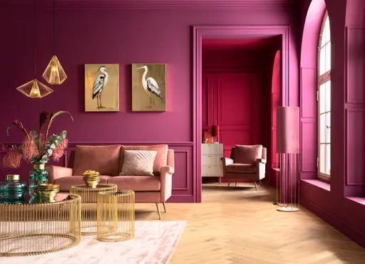 Beistelltisch- 2-er Set, Messing, Pulverbeschichtet, Goldfarben, Glas