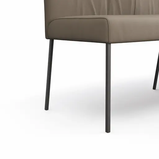 Bank Nashville - Breite ca. 180 cm, Leder, Taupe