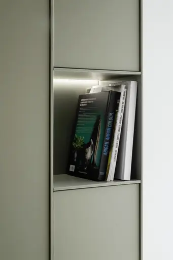 Highboard Casello - BHT ca. 107x180x38 cm, Lack Matt, Schilfgrün