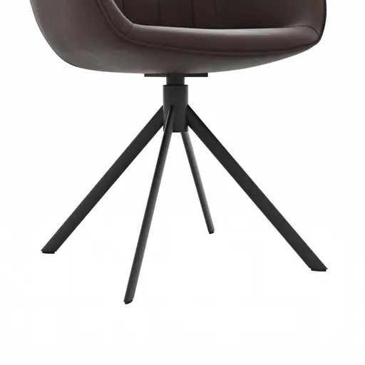 Polsterstuhl Dinner - Leder, Espresso