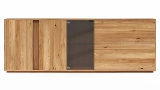 Sideboard Saratoga - Wildeiche massiv, natur geölt