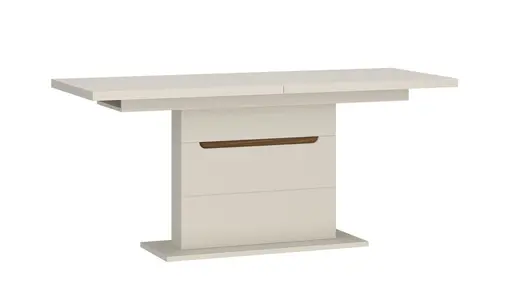 Esstisch - ausziehbar, LB ca. 160x90 cm, Kaschmir, Nussbaum Nachbildung