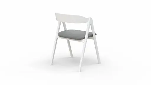 Armlehnstuhl Edge - Buche, Weiß