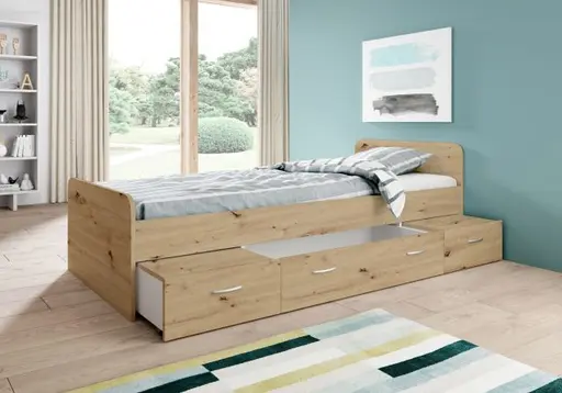 Kojenbett - Liegefläche ca. 90x200 cm, Artisan Eiche Nachbildung