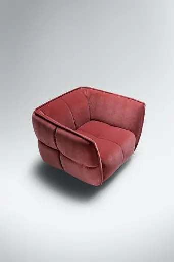 Sessel Hedda - Velour, Weinbeere