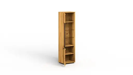 Vitrine Savannah - Anschlag links, Wildeiche massiv, natur geölt