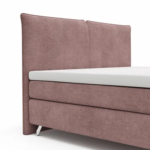 Boxspringbett Slim- Liegefläche ca. 180x200 cm, Stoff, Altrosa