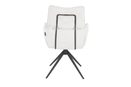 Armlehnstuhl MARGIT - drehbar, Stoff, Silberfarben