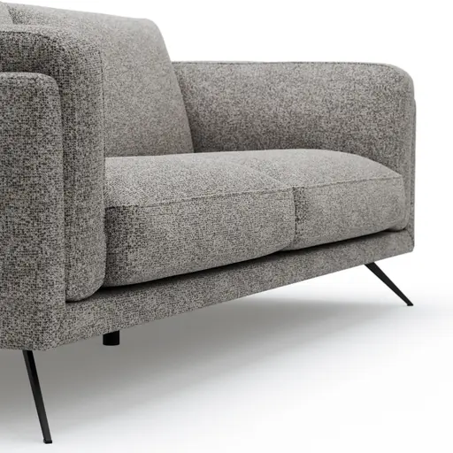 Sofa Valdemoro - 3-Sitzer, Stoff, Grau