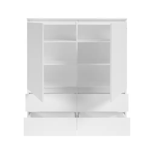 Highboard - B ca. 116 cm, Weiß