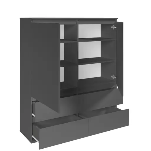 Highboard - B ca. 116 cm, Anthrazit