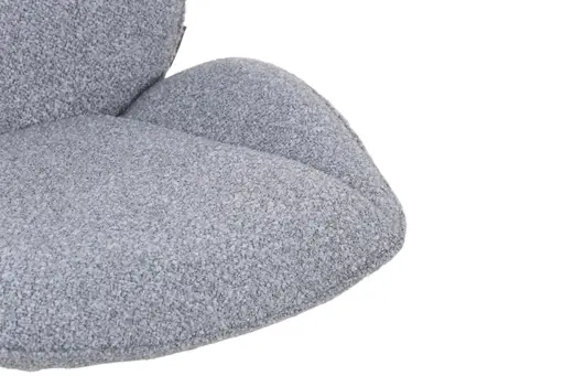 Stuhl MIRNA - drehbar, Stoff, Grau