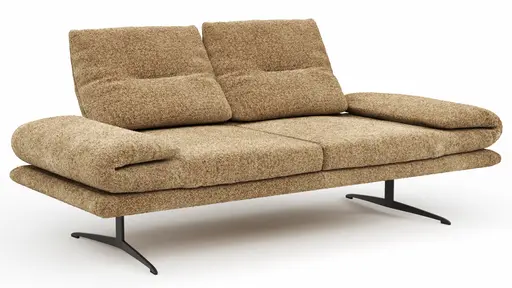 Sofa Lucero 2.0 - 2-Sitzer inkl. Rückenlehne, Stoff, Cognac