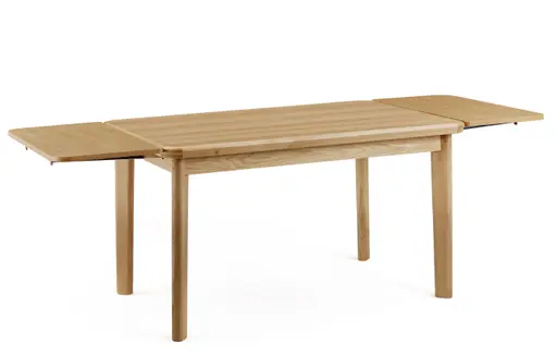 Esstisch - ausziehbar, LB ca. 122x82 cm, Eiche, teilmassiv