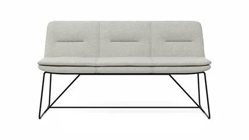 Polsterbank Macano - B ca. 160 cm, Stoff, Hellgrau