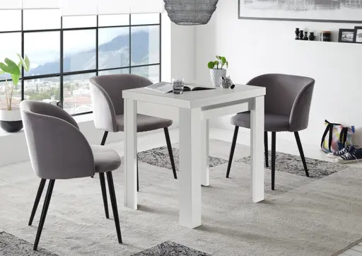 Esstisch - ausziehbar, LB ca. 80x60 cm, Weiß