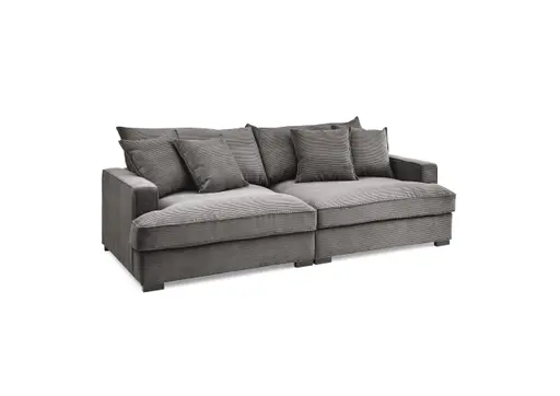 Megasofa - 3-Sitzer, Stoff, Grau