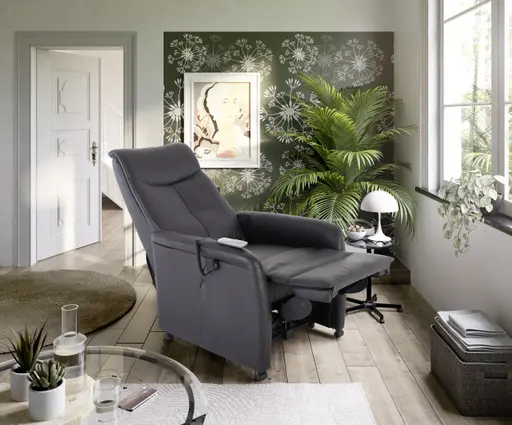 TV-Sessel MITCH - Relaxfunktion, Kunstleder, Schwarz