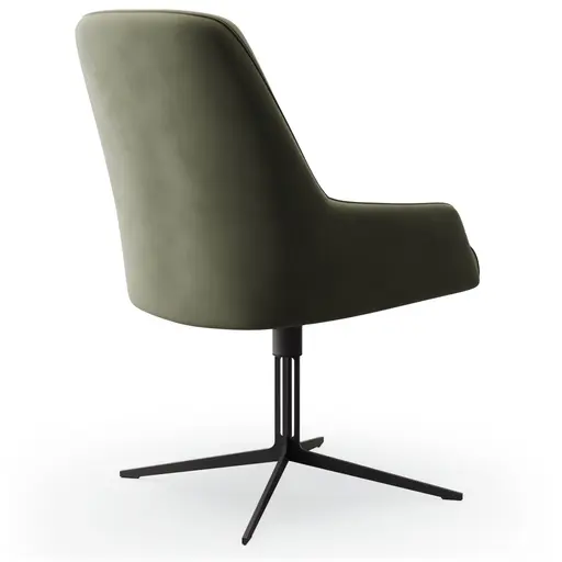 Armlehnstuhl Sagres - drehbar, Leder, olive