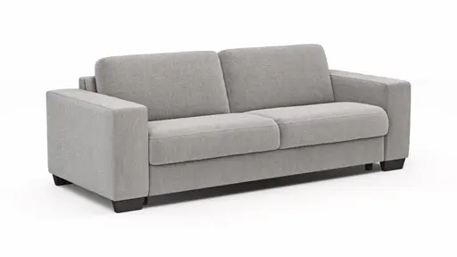 Sofa Nuoro - 3-Sitzer inkl. Schlaffunktion, Stoff, Grau
