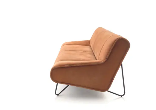 Sofa - 2-Sitzer, Leder, Hellbraun