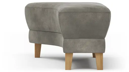 Hocker Stamford - gebogen, Links, LB ca. 89x65 cm, Stoff, Anthrazit