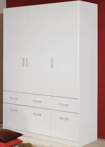 Drehtürenschrank- B ca. 136 cm, Weiß