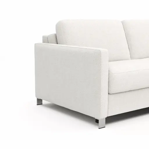 Sofa Nuoro - 2,5-Sitzer inkl. Schlaffunktion, Armlehne schmal, Stoff, Natur