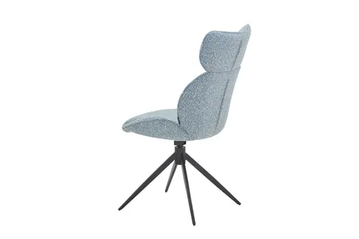 Stuhl MIRNA - drehbar, Stoff, Blau