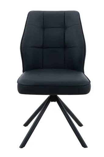 Stuhl - drehbar, Leder, Schwarz