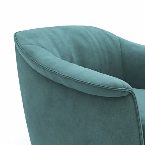 Sessel Ela - Stoff, Petrol