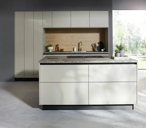 Inselküche 51.230 CO 5 525, Kaschmirbraun matt 