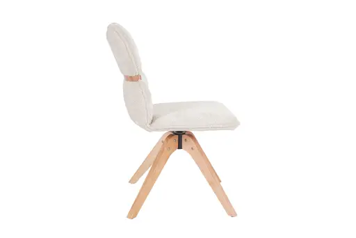 Stuhl MAROU - drehbar, Stoff, Beige