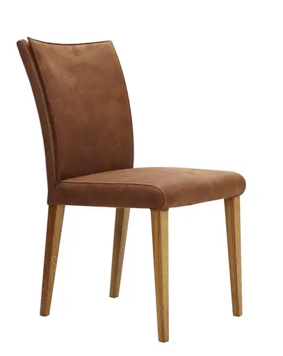 Polsterstuhl Floriana - Stoff, Hellbraun