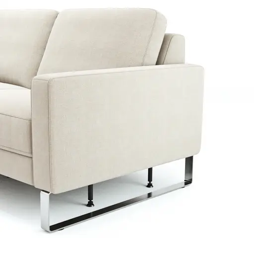 Ecksofa Anna - Ecke links mit 2,5-Sitzer inkl. Relaxfunktion (motorisch), Stoff, Beige
