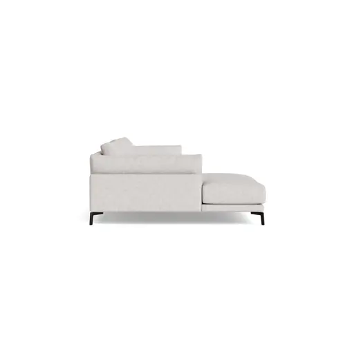 Ecksofa Cuneo Select - Longchair links mit 2,5-Sitzer, Stoff, Graubeige