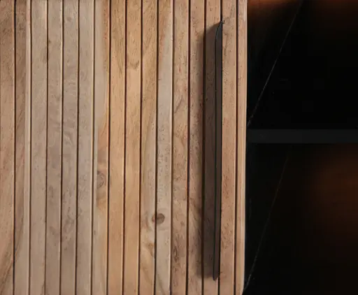 Lowboard - mit Beleuchtung, B ca. 175 cm, Akazie massiv