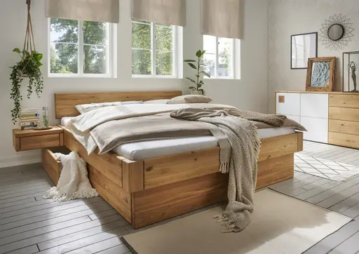 Nachttisch 1660 - Wildeiche massiv, geölt