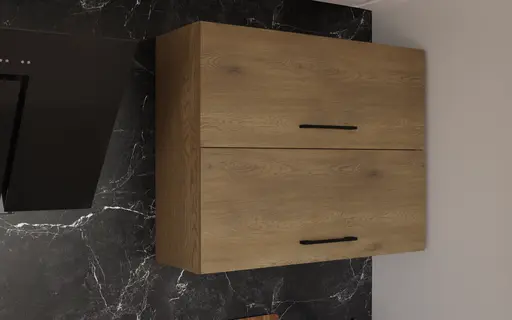 Küchenblock- ohne E-Geräte, B ca. 250 cm, Eiche Dekor, Salbei, Matt