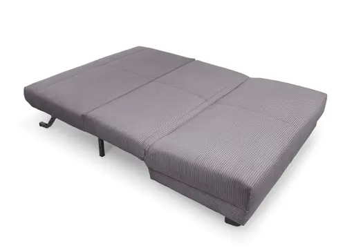Schlafsofa EASY Optik A - 2-Sitzer ohne Armlehne, 140 cm inkl. Schlaffunktion, Cord, Dunkelgrau