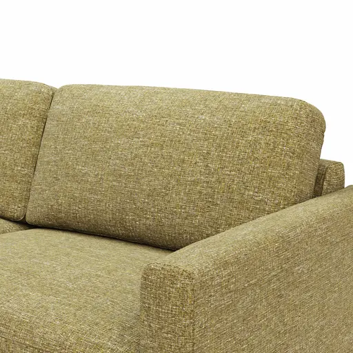 Ecksofa Oviedo - Ecke links mit 1,5-Sitzer, Stoff, Senfgelb