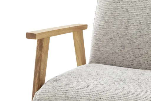 Armlehnstuhl - Stoff, Grau