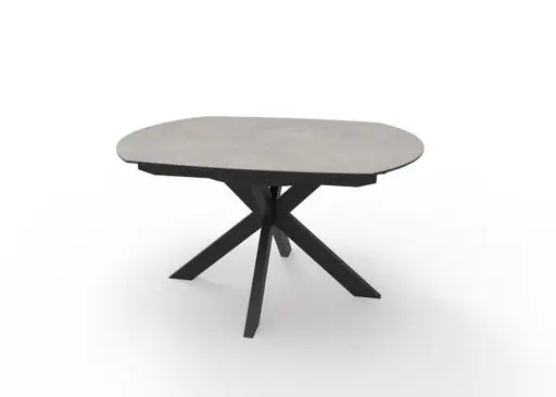 Esstisch MEGGIE - ausziehbar, LB ca. 130x100 cm, Keramik, Grau