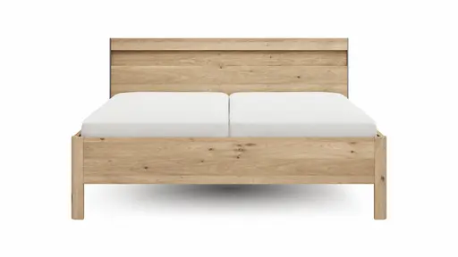 Bett Viana - Liegefläche ca. 180x200 cm, Furnier, Balkeneiche