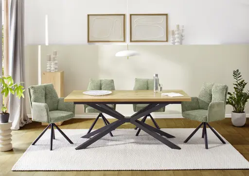 Armlehnstuhl - drehbar, Webstoff, Grün, Microfaser, Vintage grün