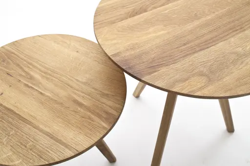 Couchtisch - 2-er Set, Asteiche massiv