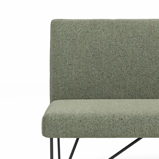 Bank Nashville - Breite ca. 200 cm, Stoff, Olivgrün