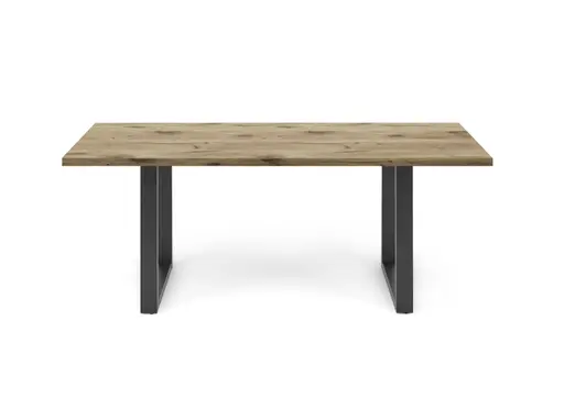 Esstisch - LB ca. 200x100 cm, Viking Eiche, Schwarz